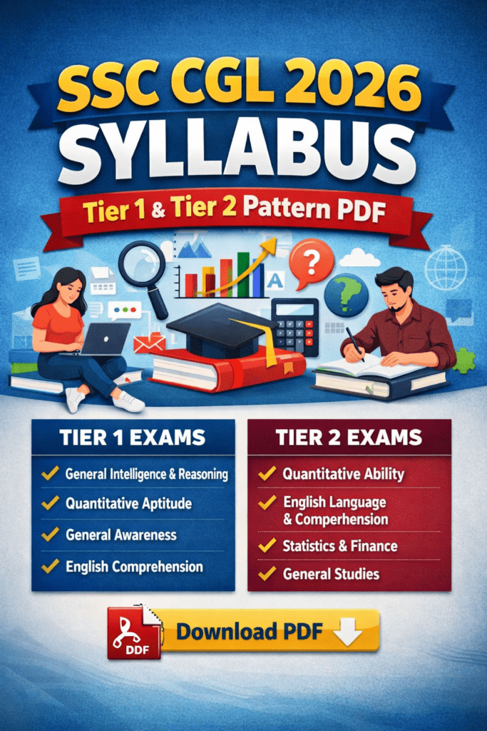SSC CGL 2026 Syllabus – Tier 1 & 2 Pattern PDF
