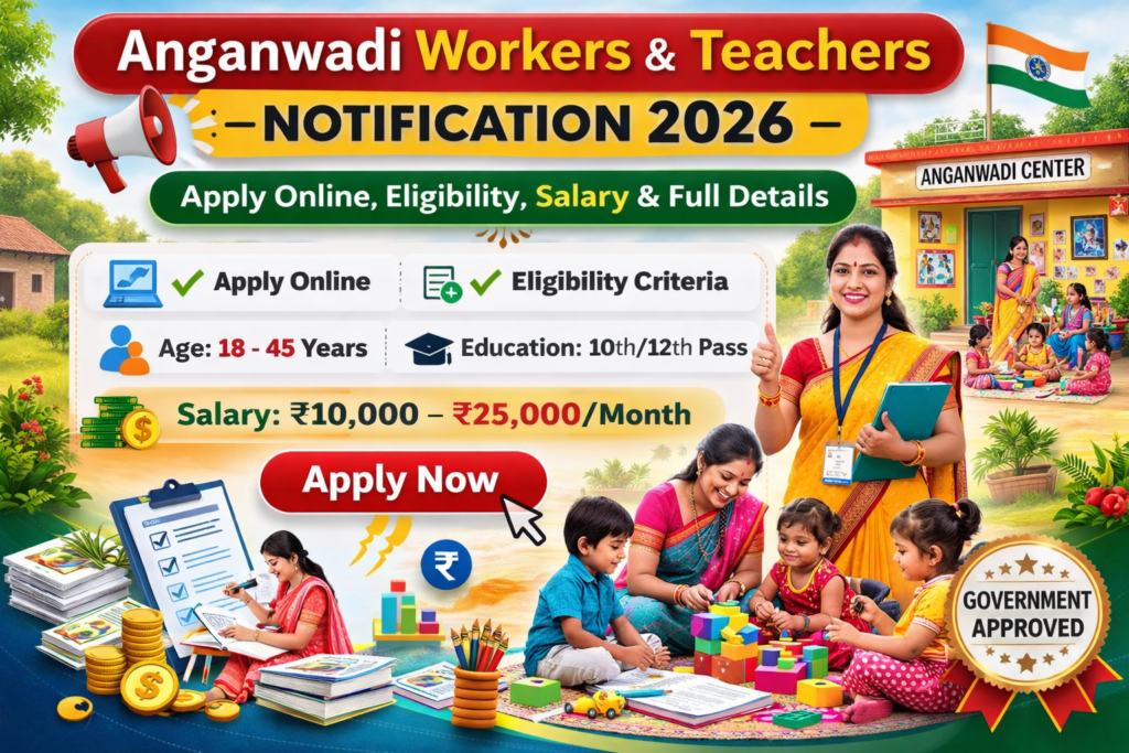 Anganwadi Workers & Teachers Notification 2026