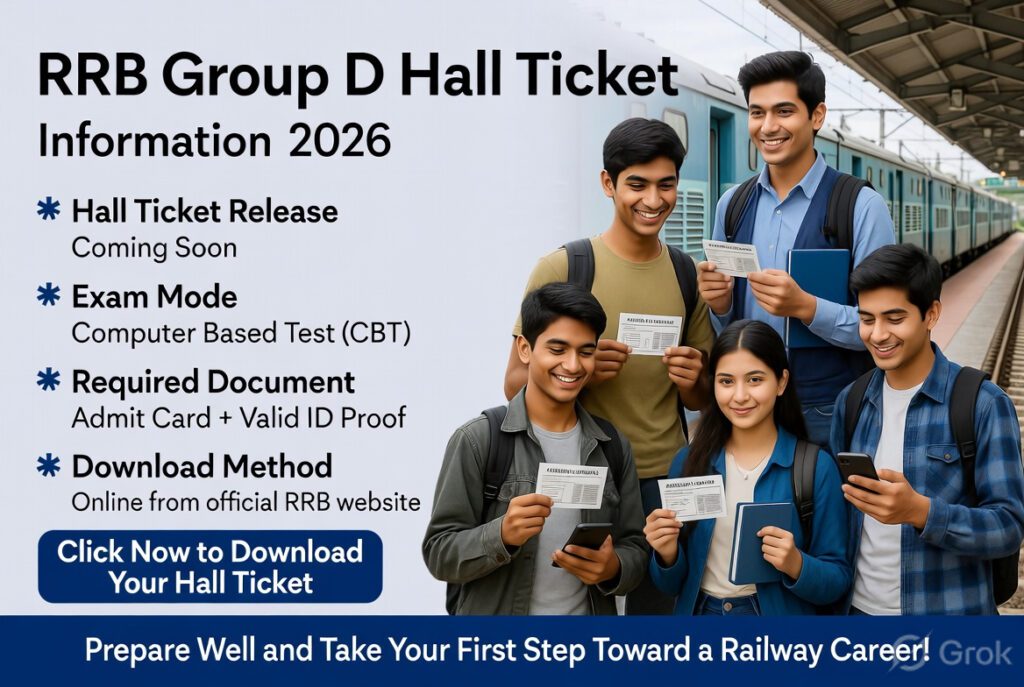 RRB Group D hall ticket 2026