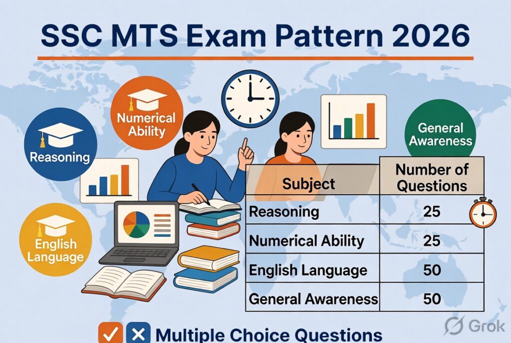 SSC MTS Exam Pattern 2026