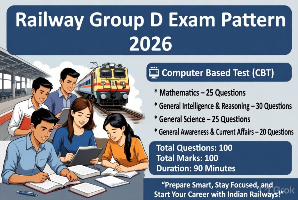 Railway Group D Exam Pattern 2026