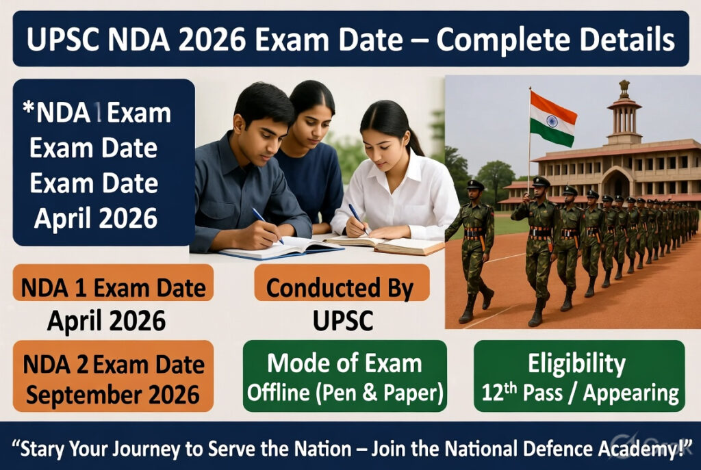 UPSC NDA 2026 exam date