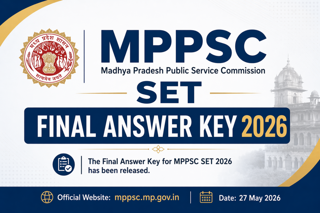 MPPSC SET Final Answer Key 2026
