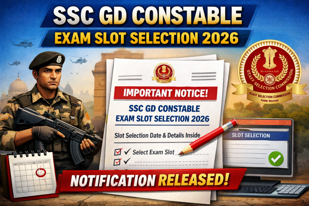 SSC GD Constable Exam Slot Selection 2026