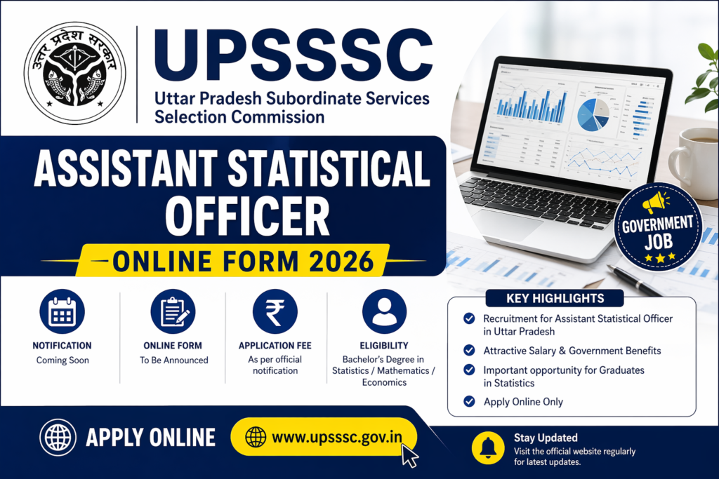 UPSSSC Assistant Statistical Officer Online Form 2026