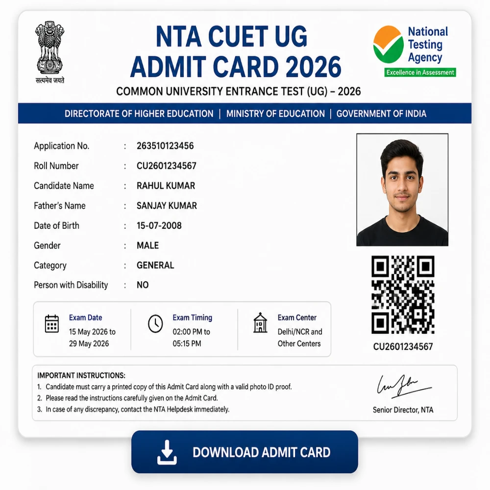 nta cuet ug admit card 2026