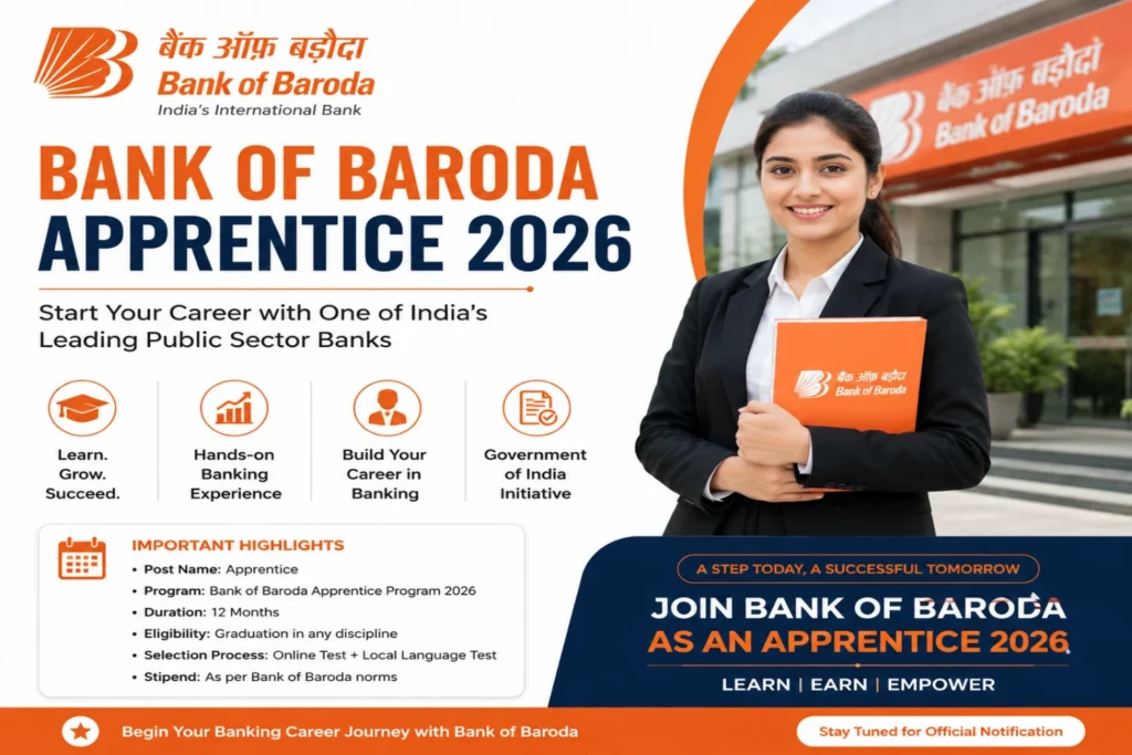 Bank of Baroda Apprentice 2026